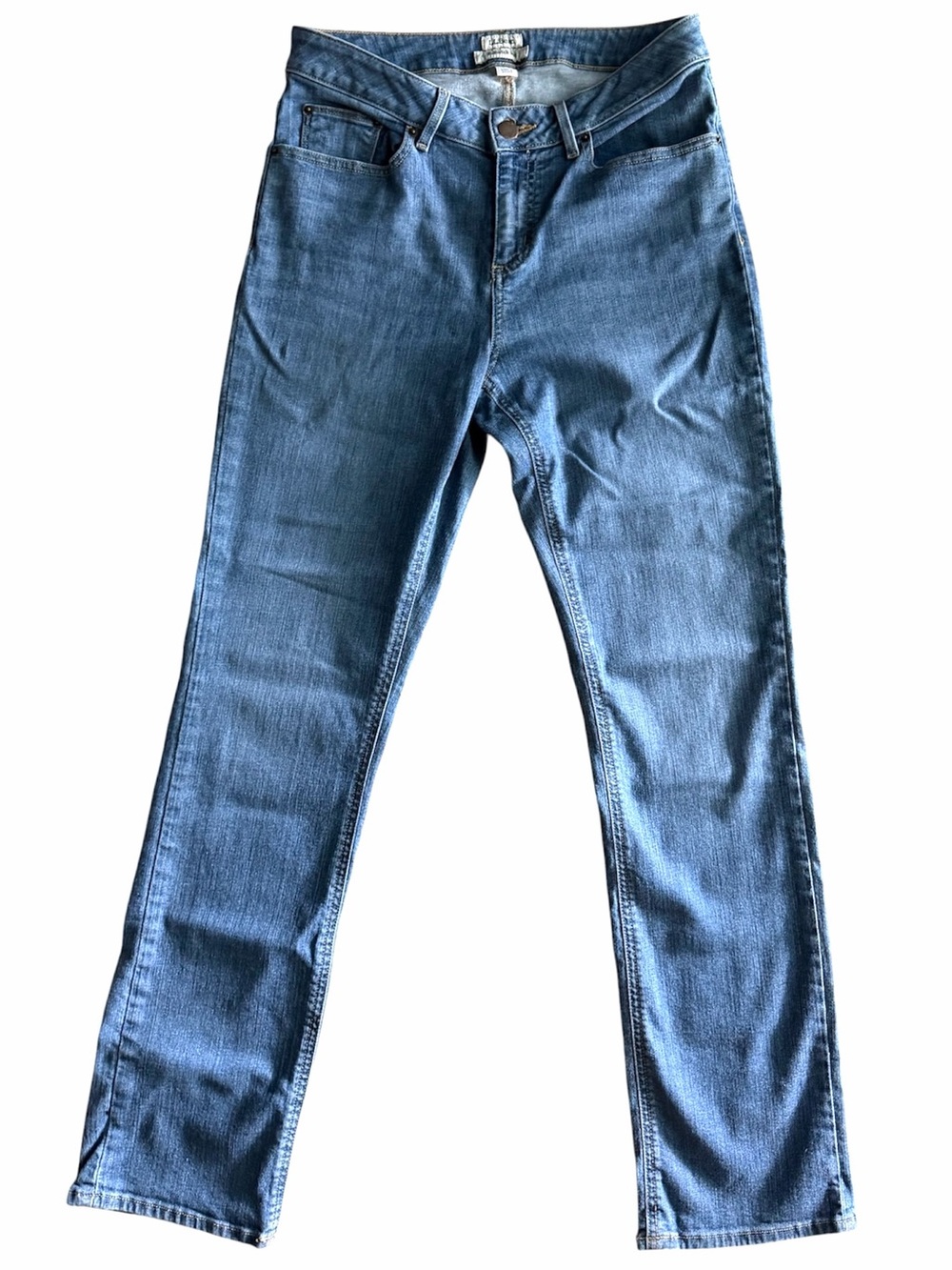 LL Bean Womens Sz 6 Petite Favorite Fit Straight Jeans 100% Cotton EUC